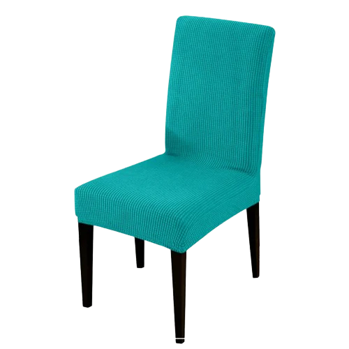 Housse de chaise en Jacquard Bleu Turquoise
