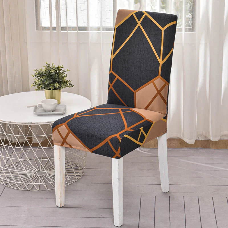 Housse de chaise à motifs polygonaux – Image 2